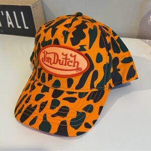 Von Dutch Hat - Orange and Black Camo